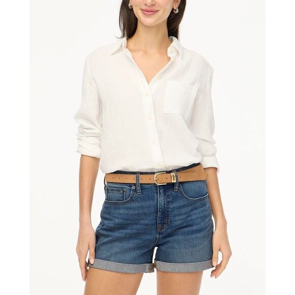 J. Crew Classic Stretch denim short in dark Pacific blue wash Size 28 - Picture 1 of 12